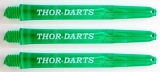 1 Set (3 Stück) THOR 1CT-Line transluzenter Premiumschaft grün medium 48mm 2ba mit THOR-DARTS Logo