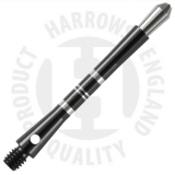 Harrows Darts Technologie Colette medium 47mm Alu Shafts / stems 1 Set (3pcs) black with locking Top for Flight grip
