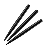 Harrows Laser Cut Dart Points - Replacement Steel Tip Spare Points - Black - 38mm - Ringed 1 Set (3pcs)